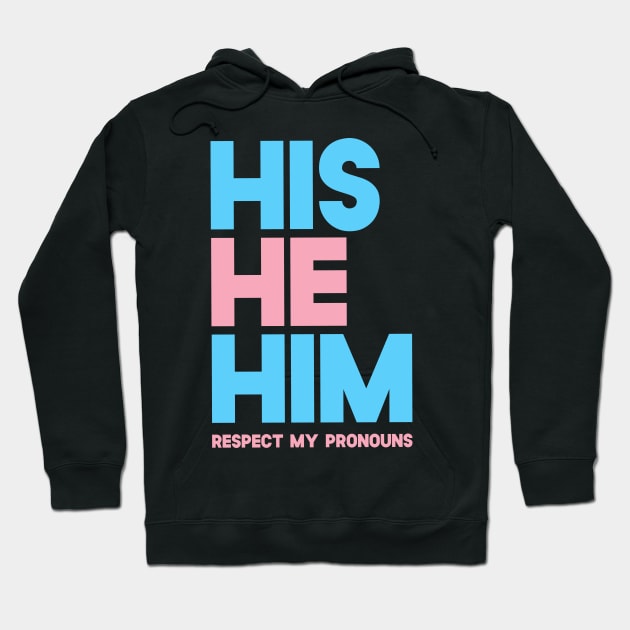 His He Him Respect My Pronouns Hoodie by SusurrationStudio